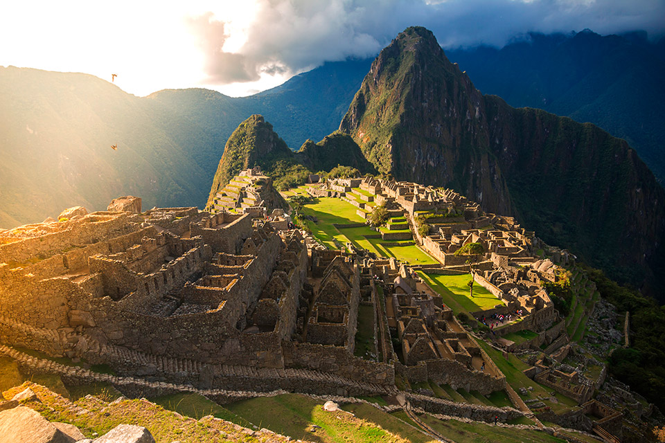 Machu Picchu, en Perú, al atardecer