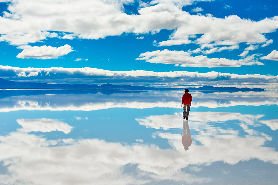 Salar del Uyuni en Bolivia, Sudamérica