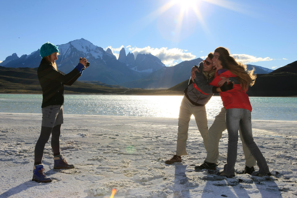 Tourists visiting Patagonia