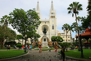 Seminario Park in Guayaquil, Ecuador