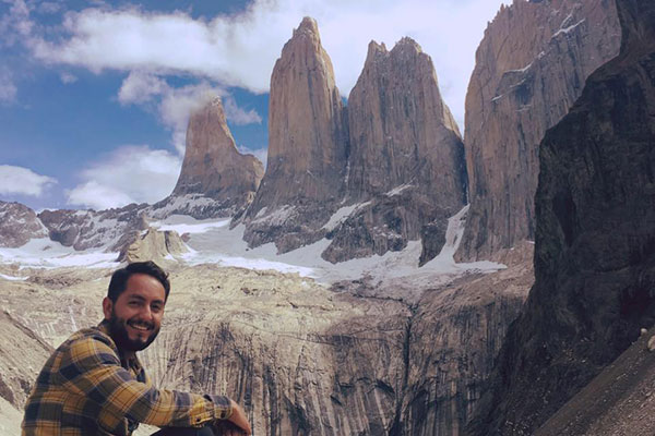 Felipe Meneses en el Parque Nacional Torres del Paine