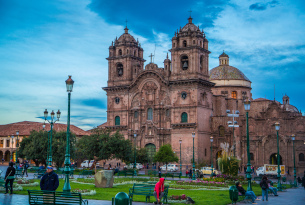 Cathedral and Plaza de Armas in Cuzco, Peru