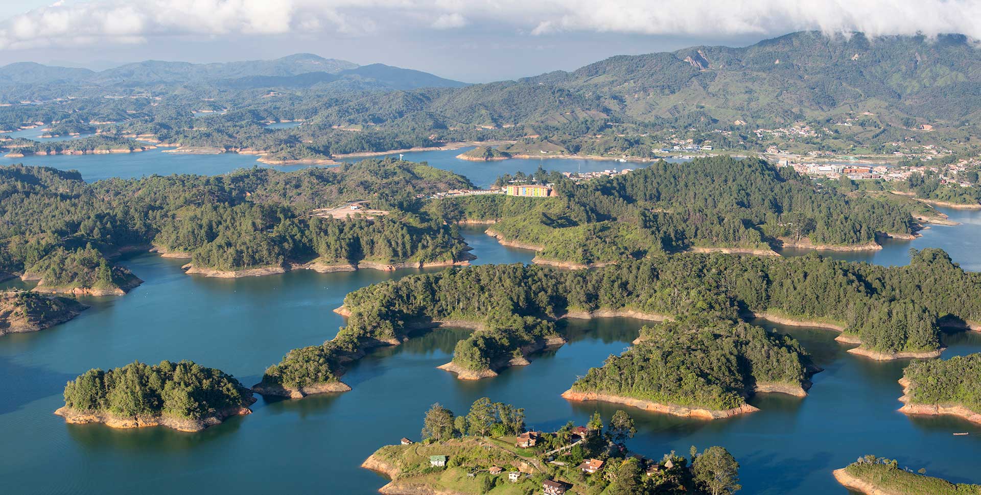 Islands and Lake in Guatape, Colombia