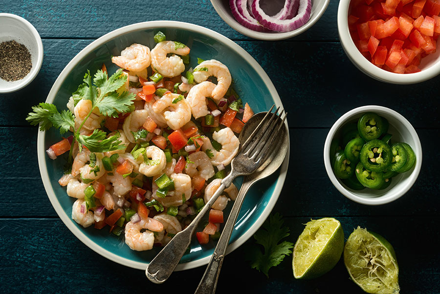 Traditional ceviche food in Peru