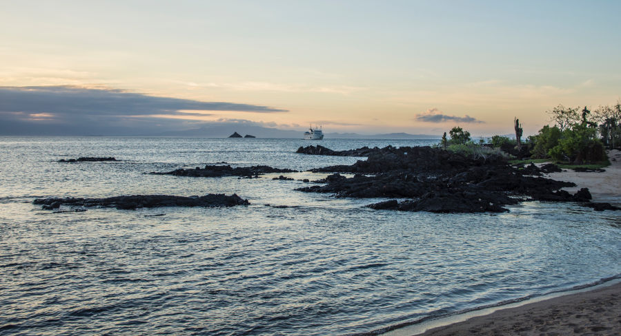 Galapagos coastline view