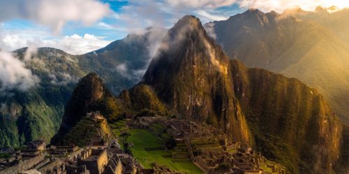 Paisaje en la mañana de Machu Picchu