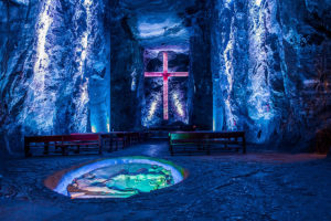 Underground salt cathedral in Zipaquira, Colombia