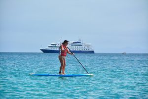 Paddleboarding in Galapagos