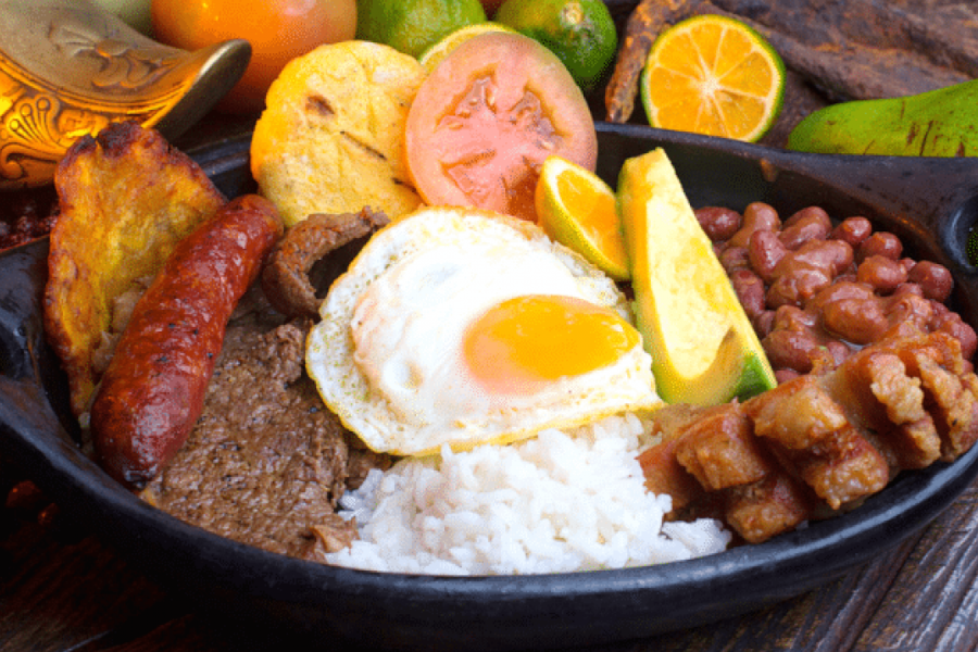 Bandeja Paisa, a Colombian delicacy