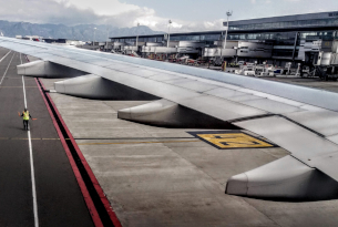 Plane Arriving At Eldorado Airport In Bogota
