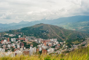 View Over Cali From Tres Cruces Colombia