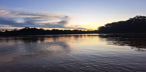 Sunset in Peruvian Amazon