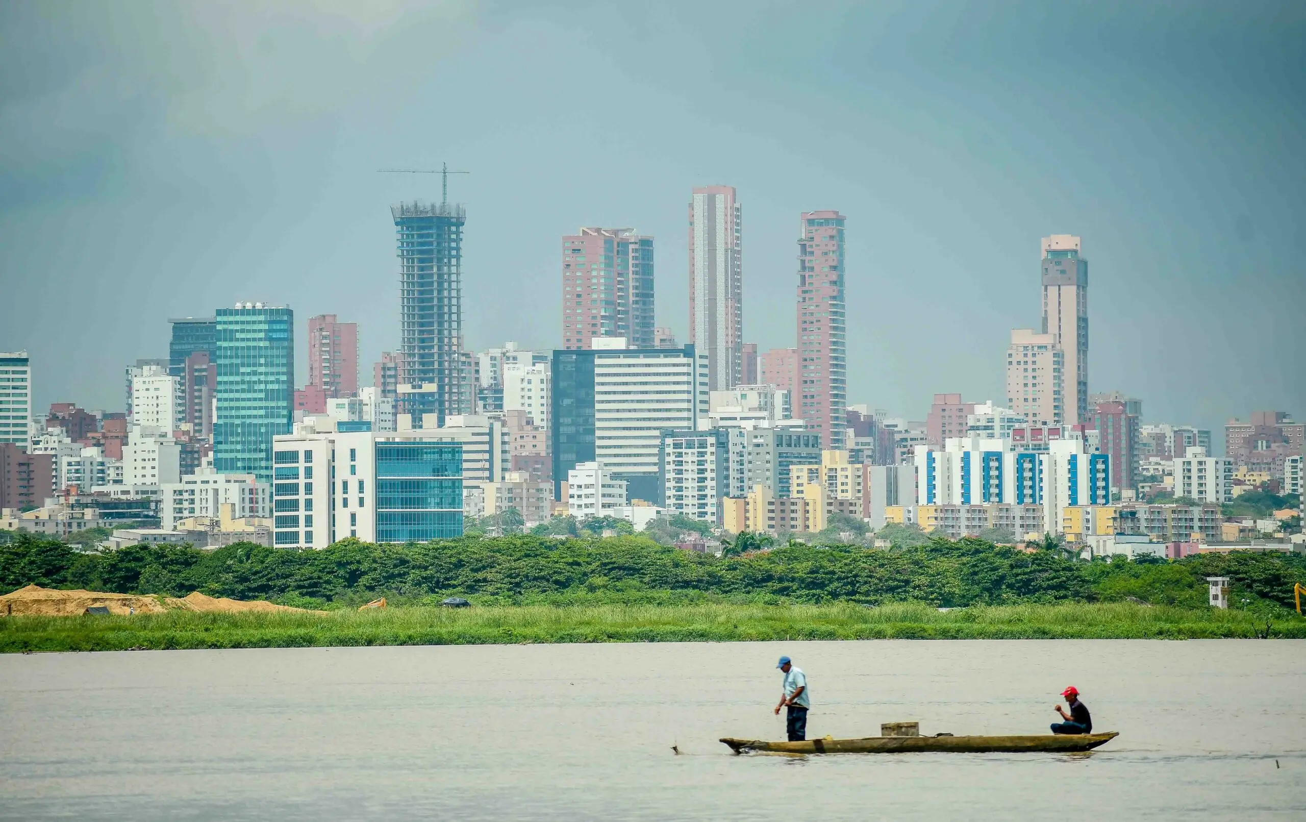 Small boat in Magdalena River