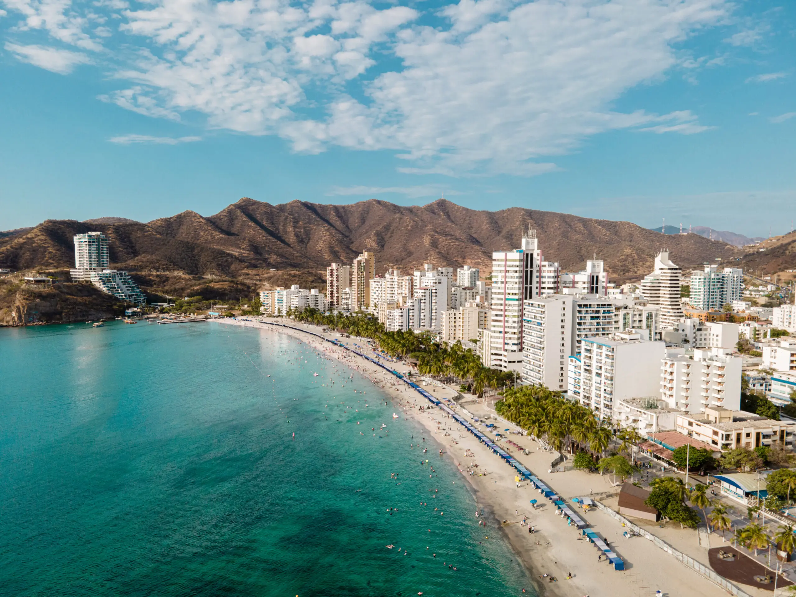 Aerial view Santa Marta's coast