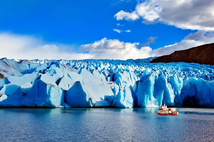 Glaciar Grey en Parque Nacional Torres del Paine, Patagonia