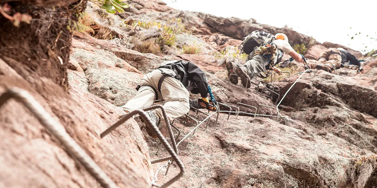Rock climbing in Via Ferrata